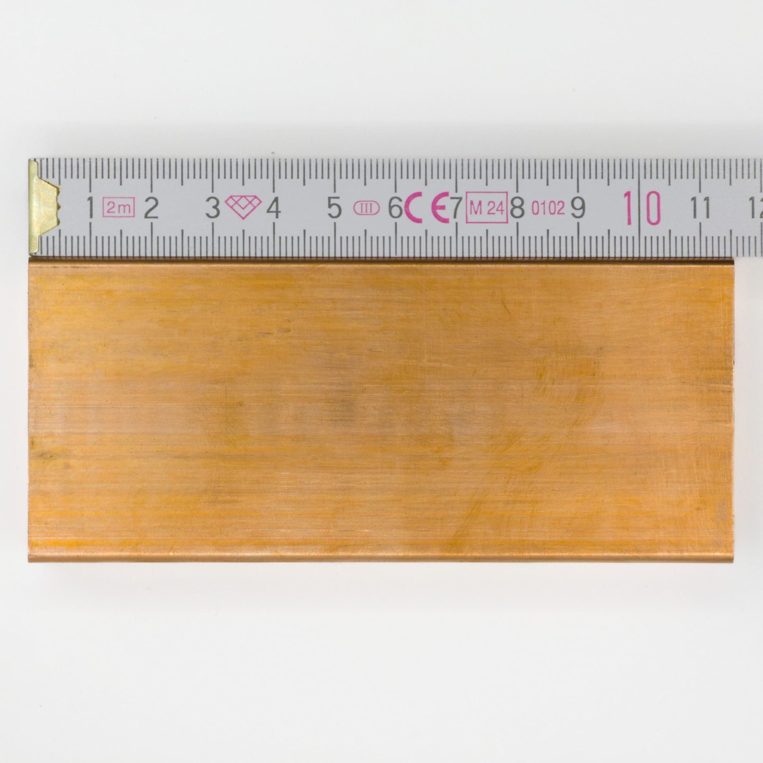Kupfer Barren mit 1kg Gewicht, aus reinem Kupfer Cu99,9 ETP, 50x20x115 mm, für Kupferguss, Ästhetik Zwecke oder Anlage