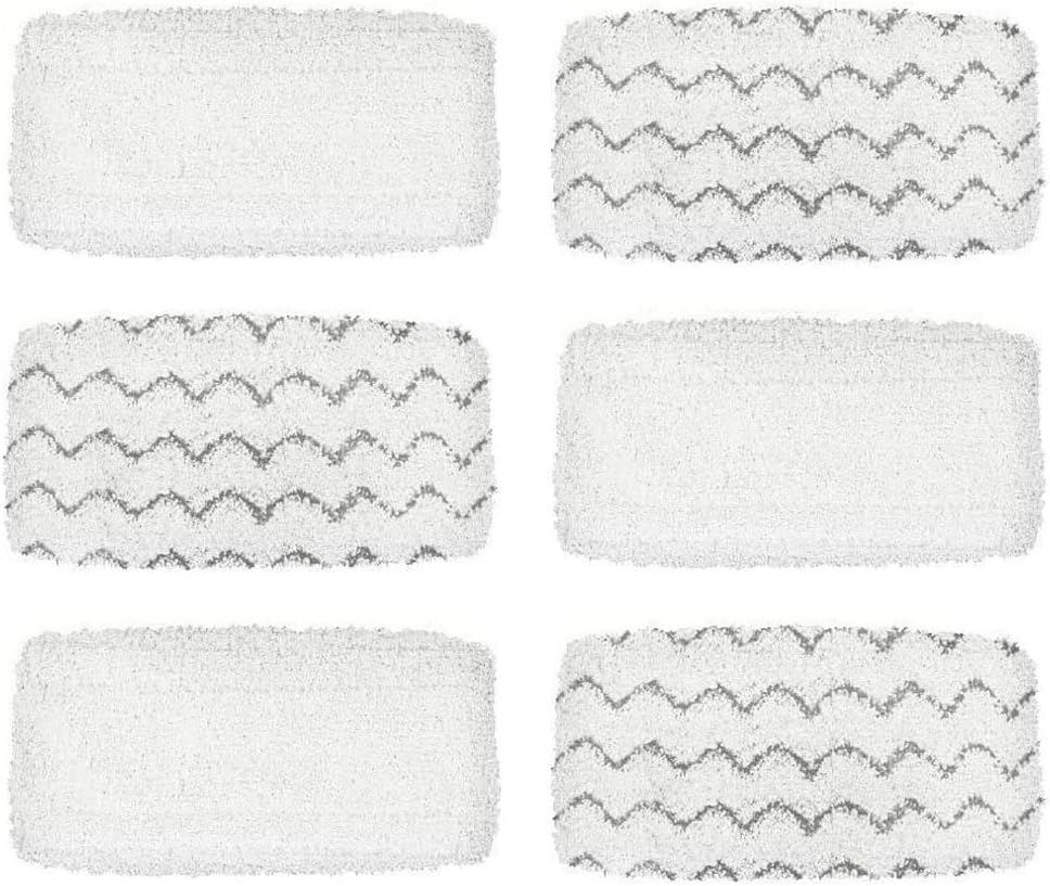 Revin-Sky 6 Pack Steam Mop Refill Pads Cleaning Pad Compatible with Bissell 1252 1606670 1543 1652 1132M 1530 11326 Symphony Hard Floor Vacuum Steam Cleaner Series