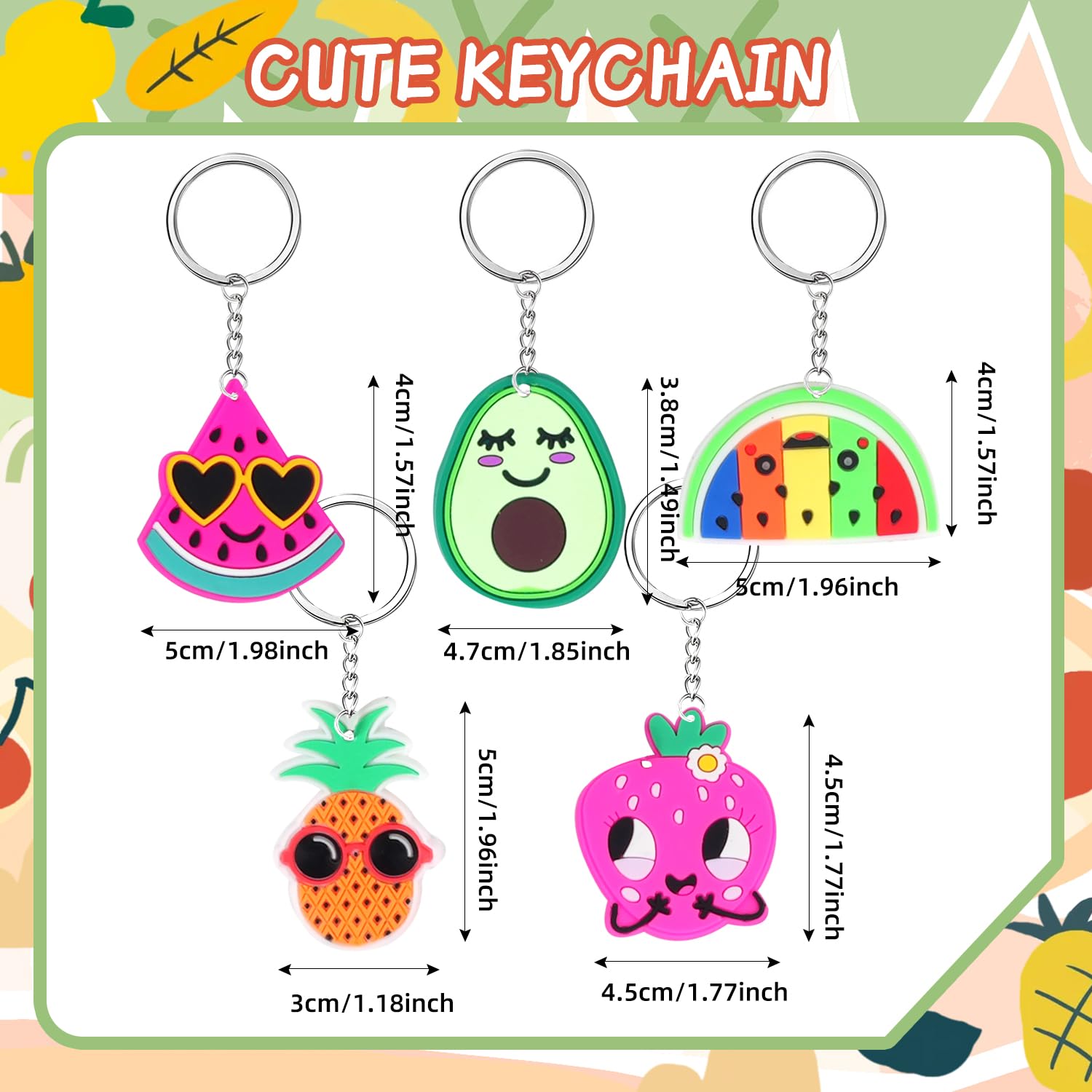 65 llaveros de dibujos animados para niños, recuerdos de fiesta con videojuegos, animal, sirena, dinosaurio, bola, dona, fruta, regalo, premio escolar, bolsas de regalo, suministros de fiesta