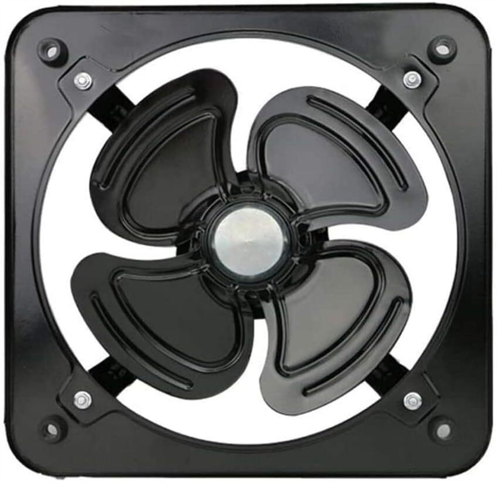 Ventilateur d'extraction noir 8 pouces pour aération murale de cuisine et salle de bain