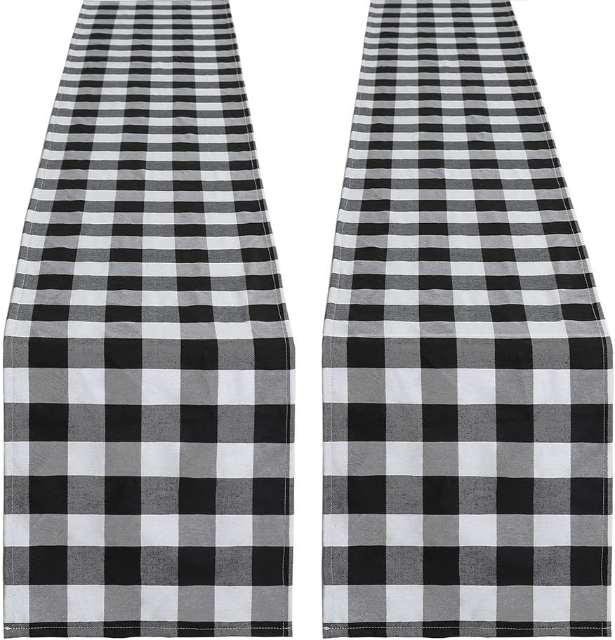 Black Friday - 40% OFF SoarDream Black and White Plaid Table Runner 2 Pieces 13 x 108 Inch Buffalo Check Table Runner Wedding Table Runner Christmas Party Outdoor Gathering Decorations Black Friday - 40% OFF SoarDream Black and White Plaid Table Runner 2 Pieces 13 x 108 Inch Buffalo Check Table Runner Wedding Table Runner Christmas Party Outdoor Gathering Decorations