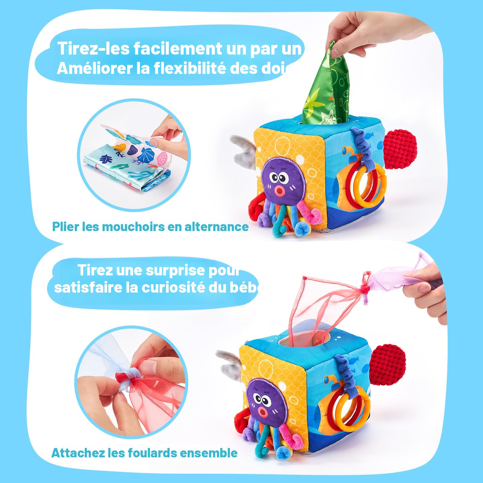 Jeu éducatif Bébé Boîte Sensorielle Montessori Hahaland - Jouet D'éveil Bébé 6-12 Mois Avec Animaux Fermiers Jouet Sensoriel Bébé