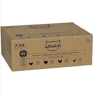 WHISKAS Mokra karma w galarecie dla kotów, 84 x 85 g, wybór drobiu