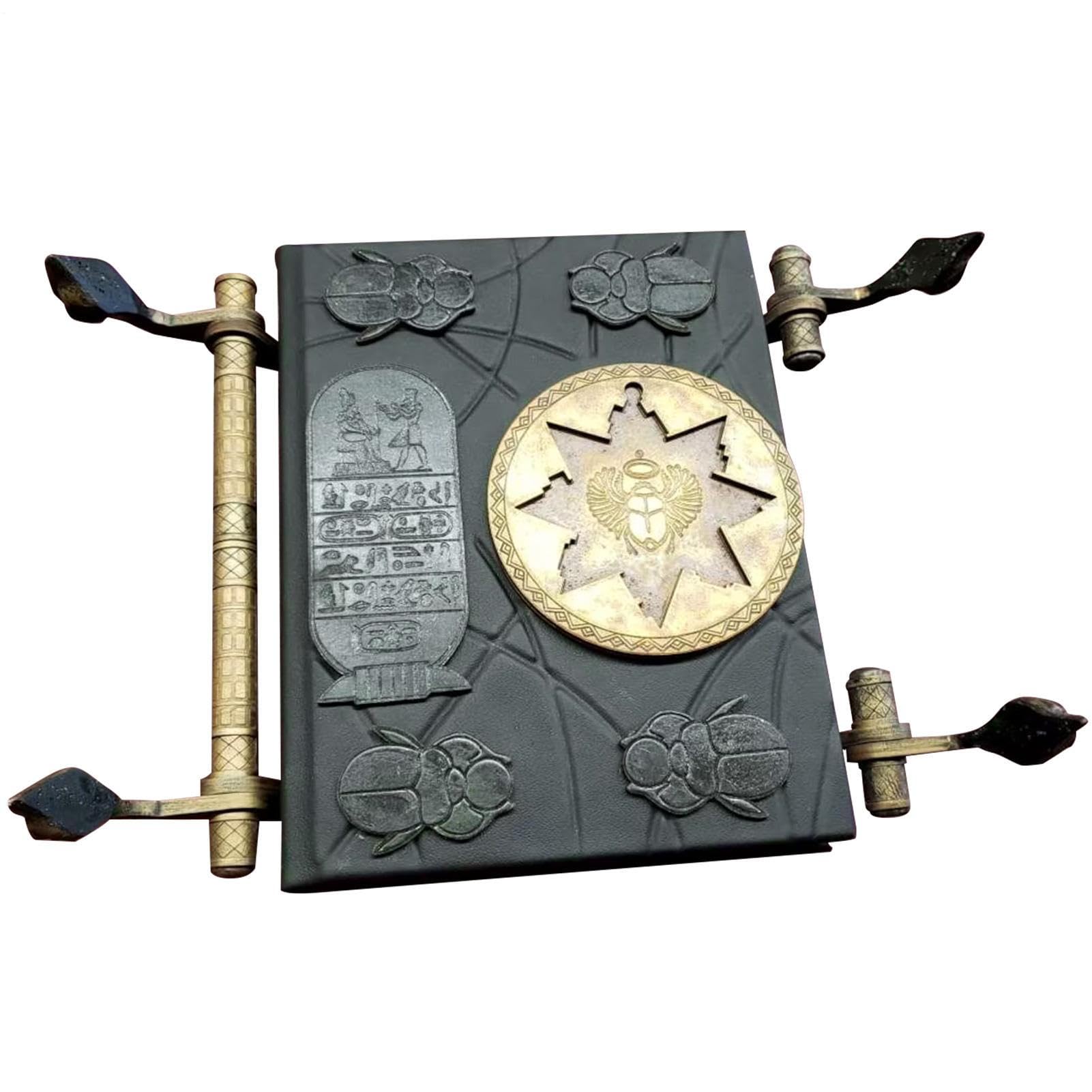 Mummia Prop Repliche Libro dei Morti - Scultura in resina fatta a mano, manufatto magico egiziano antico, decorazione realistica in stile film | Ornamento da collezione per regalo souvenir