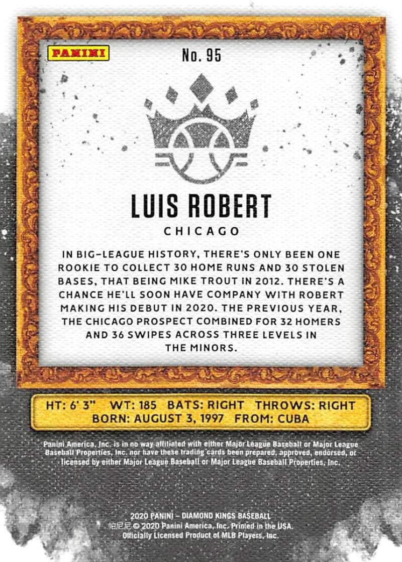 2020 Panini Diamond Kings #95 Luis Robert Chicago White Sox Baseball Card
