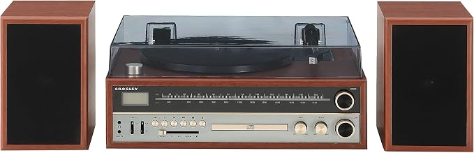 Tocadiscos Crosley 1975T con Bluetooth y altavoces integrados miniatura 8