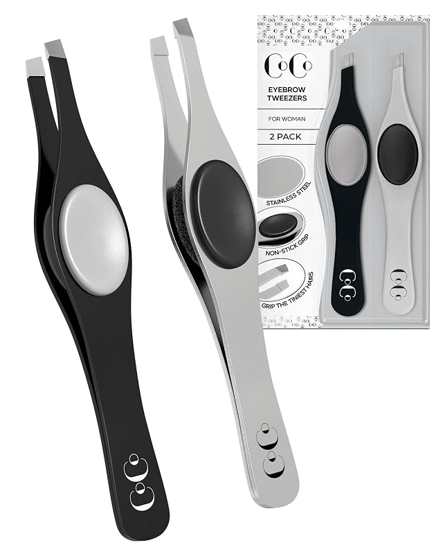 Pinça para pelos faciais Coco's Closet com ponta chanfrada