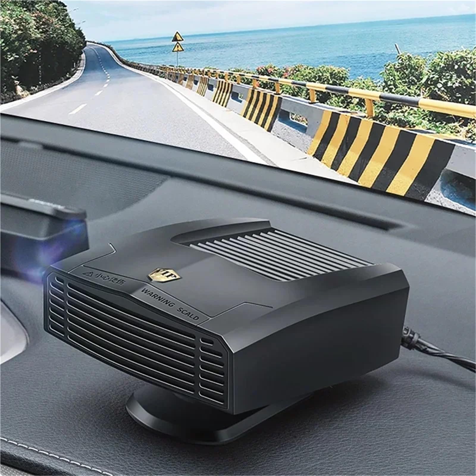 Chauffage Diesel Voiture Électrique 600 W, Noir/Rouge, Refroidissement Rapide, Ventilateur De Chauffage, Désembuage, Dégivreur Rapide, Compatible avec Makita 18 V Tuyau à air Chaud(Red)
