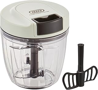 【Toffy/トフィー】 ハンディチョッパーII K-HC6 電源不要 手動 フードプロセッサー みじん切り チョッパー フードカッター ブレンダー カンタン アッシュホワイト K-HC6-AW