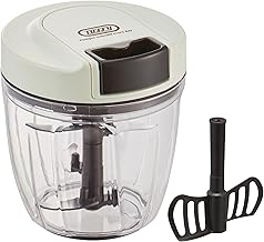 【Toffy/トフィー】 Handy Chopper II K-HC6 No Power Required Manual Food Processor Mincer Chopper Food Cutter Blender Easy Ash White K-HC6-AW