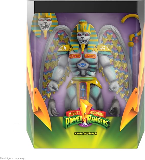 Super7 ULTIMATES! Mighty Morphin Power Rangers King Sphinx - 8 Power Rangers Action Figure with Accessories Classic TV Show Collectibles | Power Rangers Mighty Morphin 7 Inch Action Figure Ultimates Wave 2 - King Sphinx