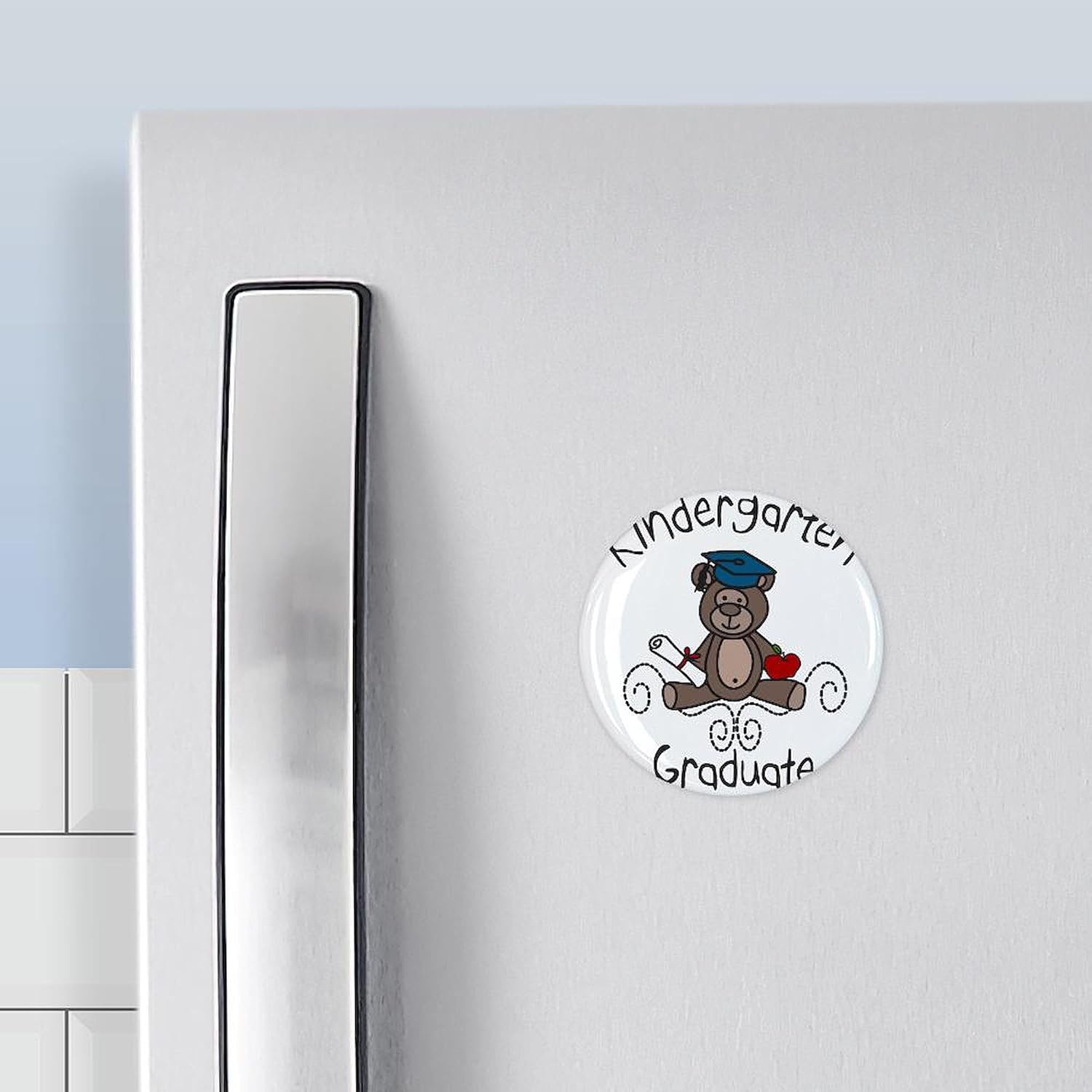 CafePress Kindergarten Graduate Magnets 2.25" Round Magnet, Refrigerator Magnet