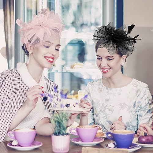Miniatura 6 de Amazer Fascinators for Women Tea Party, Fascinator Headband for Women Tea Party Hats, Kentucky Derby Hats for Women Girl