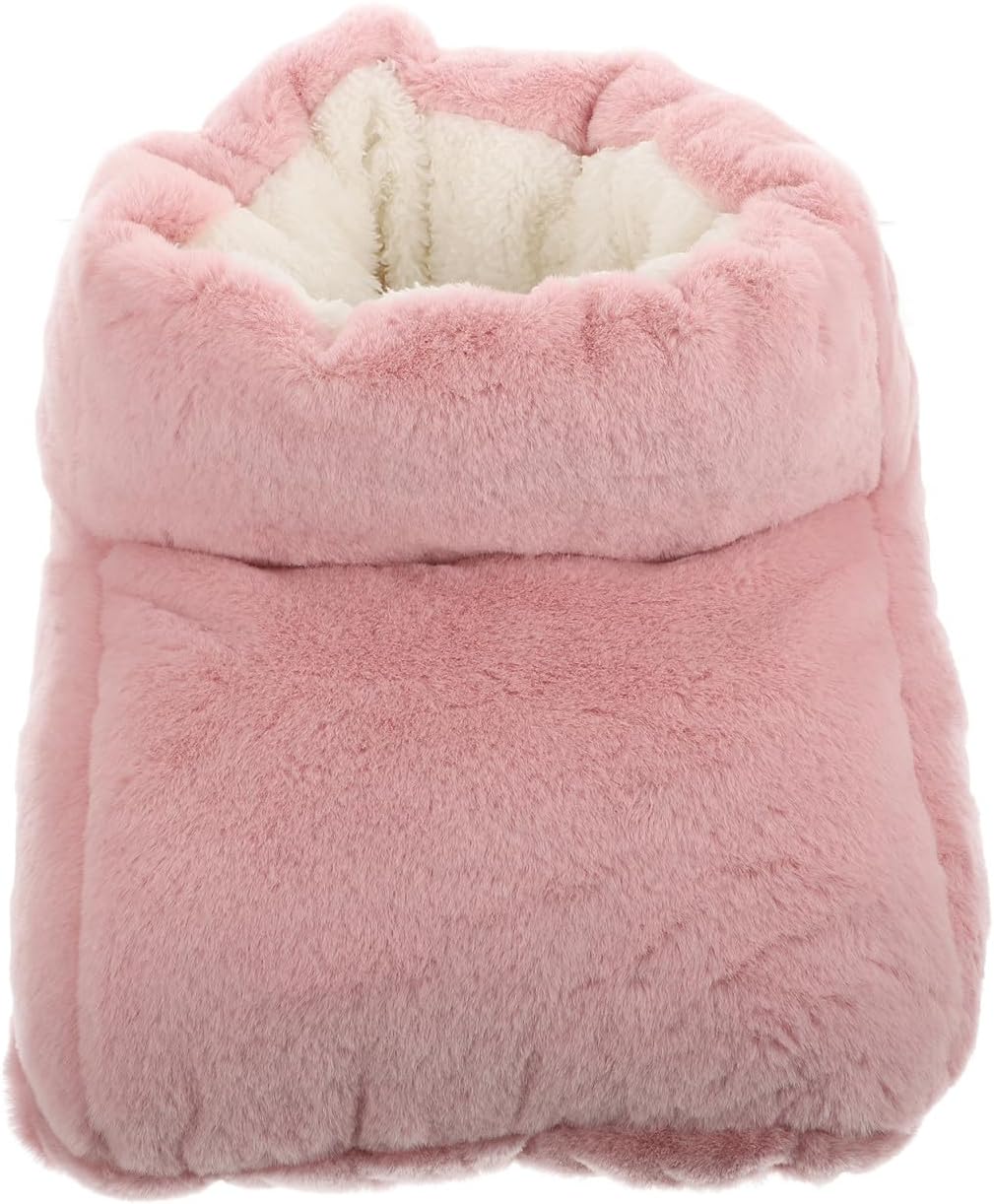 BESPORTBLE USB Electric Heated Foot Warmer Shoes Soft High-top Pink Practical Winter Warmers for Home Office Travel Safe Reliable Heating Footwear