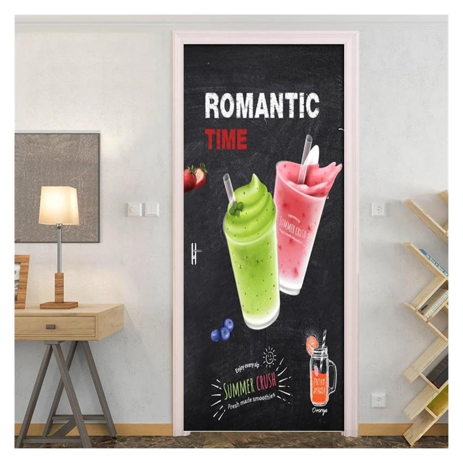 Papier peint pour jus personnel et sticker de décoration mural en PVC 77x200