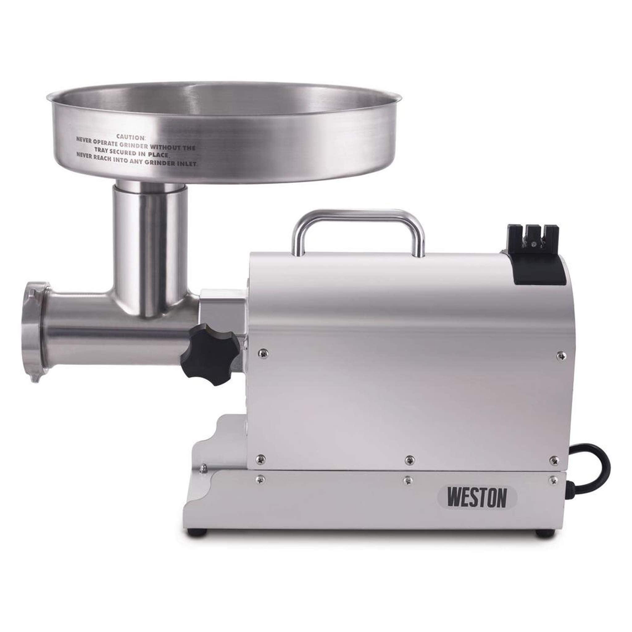 Weston 10-1201-W Pro Series #12 - Picadora de carne - 1 HP, color plateado