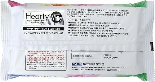 Miniatura 2 de Padico Arcilla de modelado súper ligera Hearty 6.35 oz Color Blanco (importación de Japón)