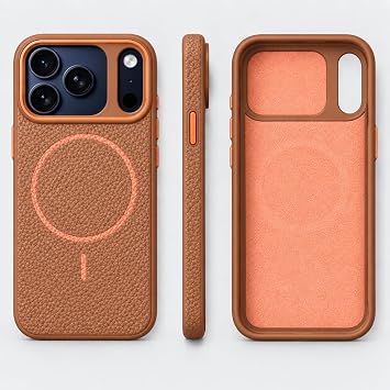 Coverzone iPhone 17 Pro Max ile Uyumlu Cowboy MagSafe Kılıf Brown