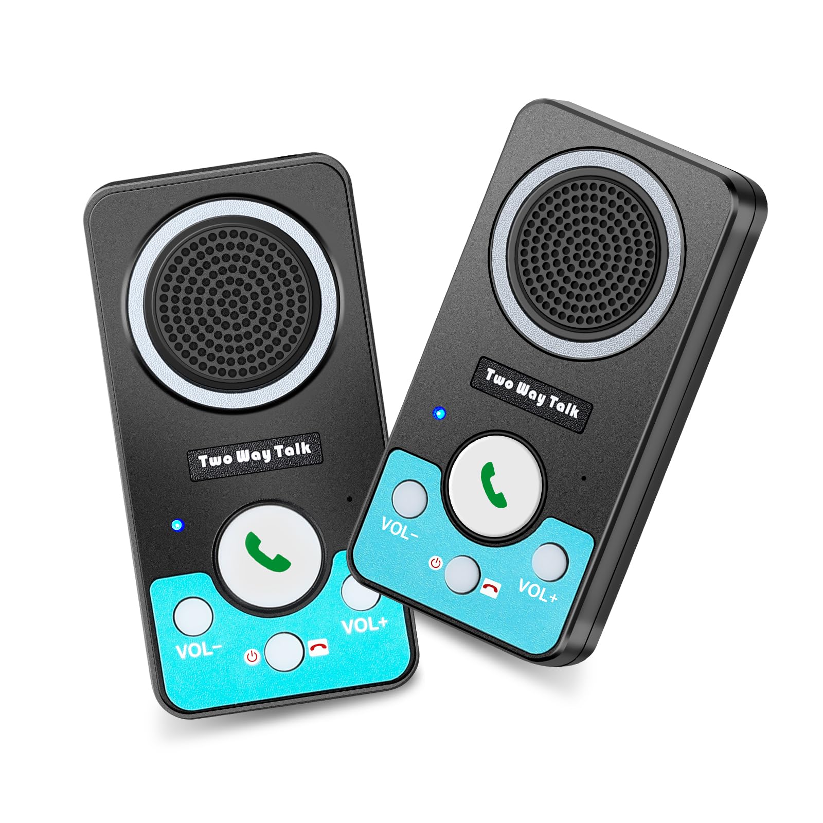 Intercoms Wireless for Home, Full Duplex Long Range Wireless Intercom, 8 Volume Levels, 4 Chime Intercoms, 2 Way Intercom for Home, Business(2 Packs Black)