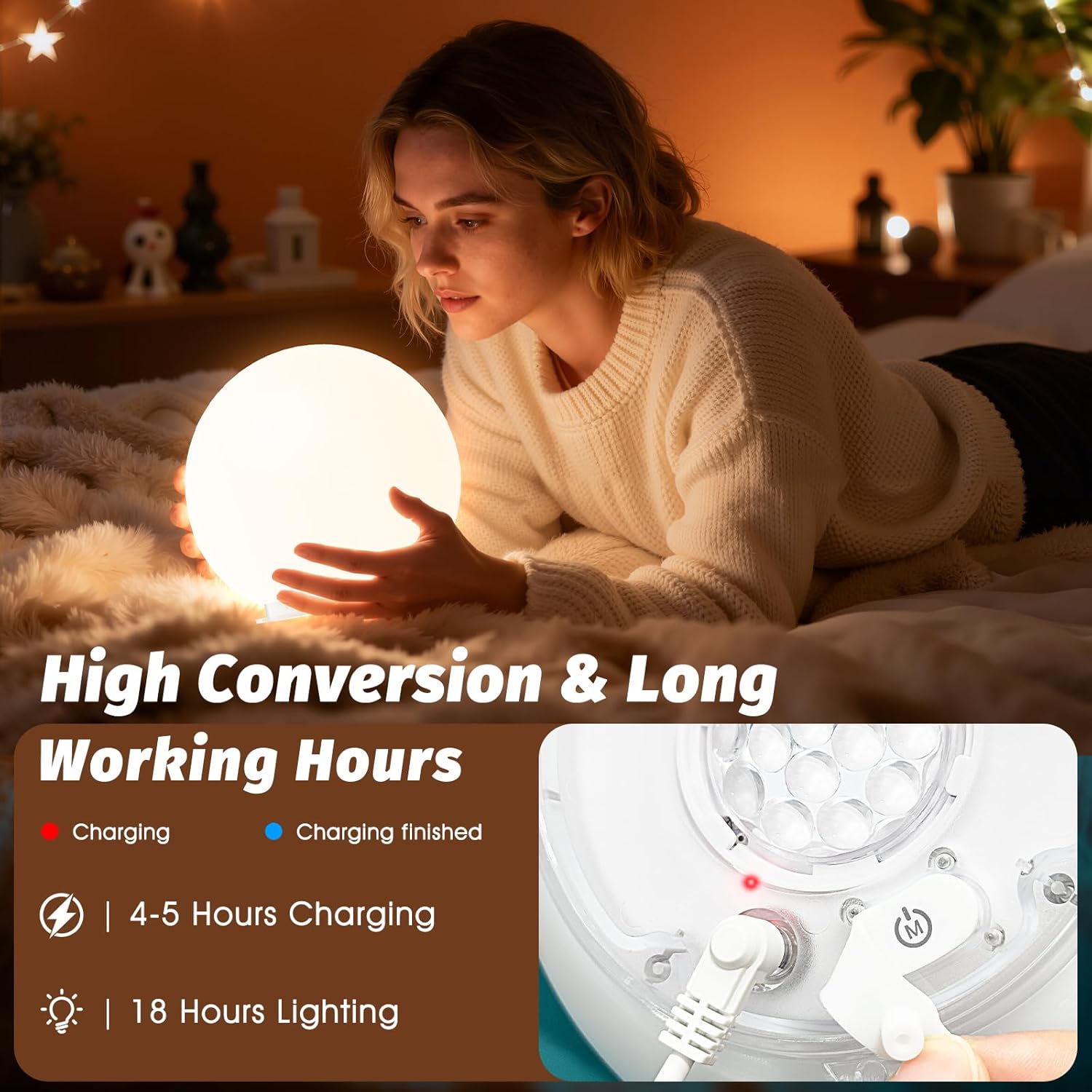 Floating Pool Lights, 6 Inch Light Up Pool Balls with Underwater Lights Show, Color Changing LED Pool Light That Float, IP68 Waterproof Floating Light for Pool, Party, Pond - 2pcs