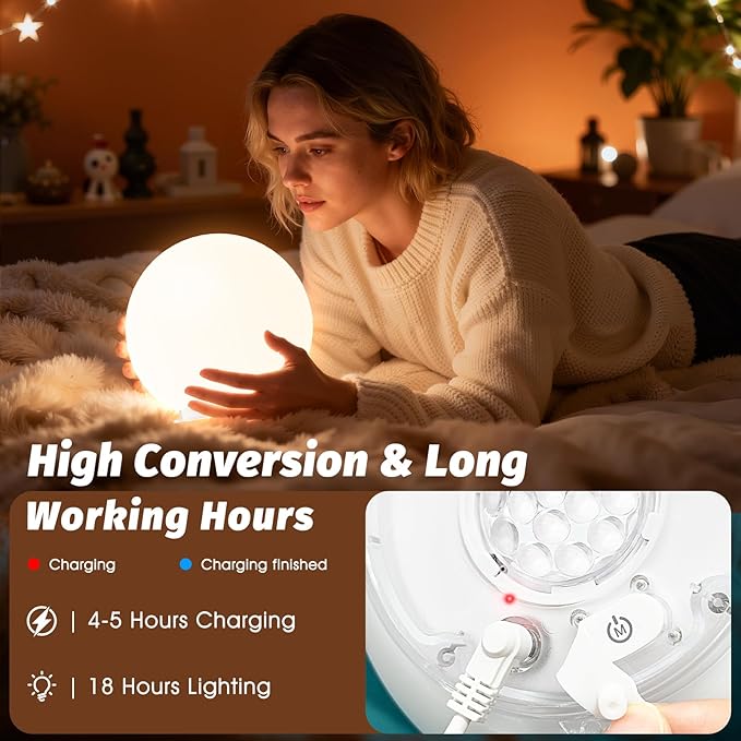 Luces flotantes para piscina, pelota de 6 pulgadas con luces LED submarinas, cambio de color, IP68 miniatura 5