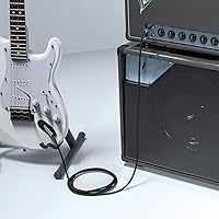 Vista 7 de New bee - Cable de guitarra de 20 pies, para instrumentos eléctrico, cable AMP para bajo, conector llano a llano de 1/4 para guitarra eléctrica