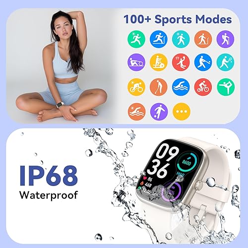 Miniatura 5 de DAVIKO Reloj podómetro, no requiere aplicación/teléfono, pantalla de 1.83 pulgadas, relojes inteligentes con podómetro, calorías y contador de