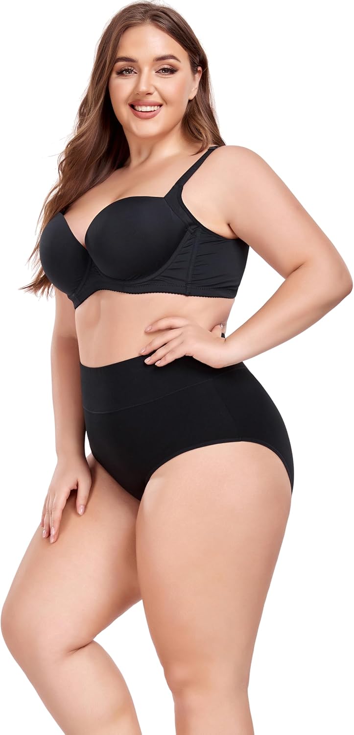 Plus Size Underwear for Women XL-5XL Cotton High Waist Briefs Postpartum Underwear Ladies Full Coverage Panties - Image 5