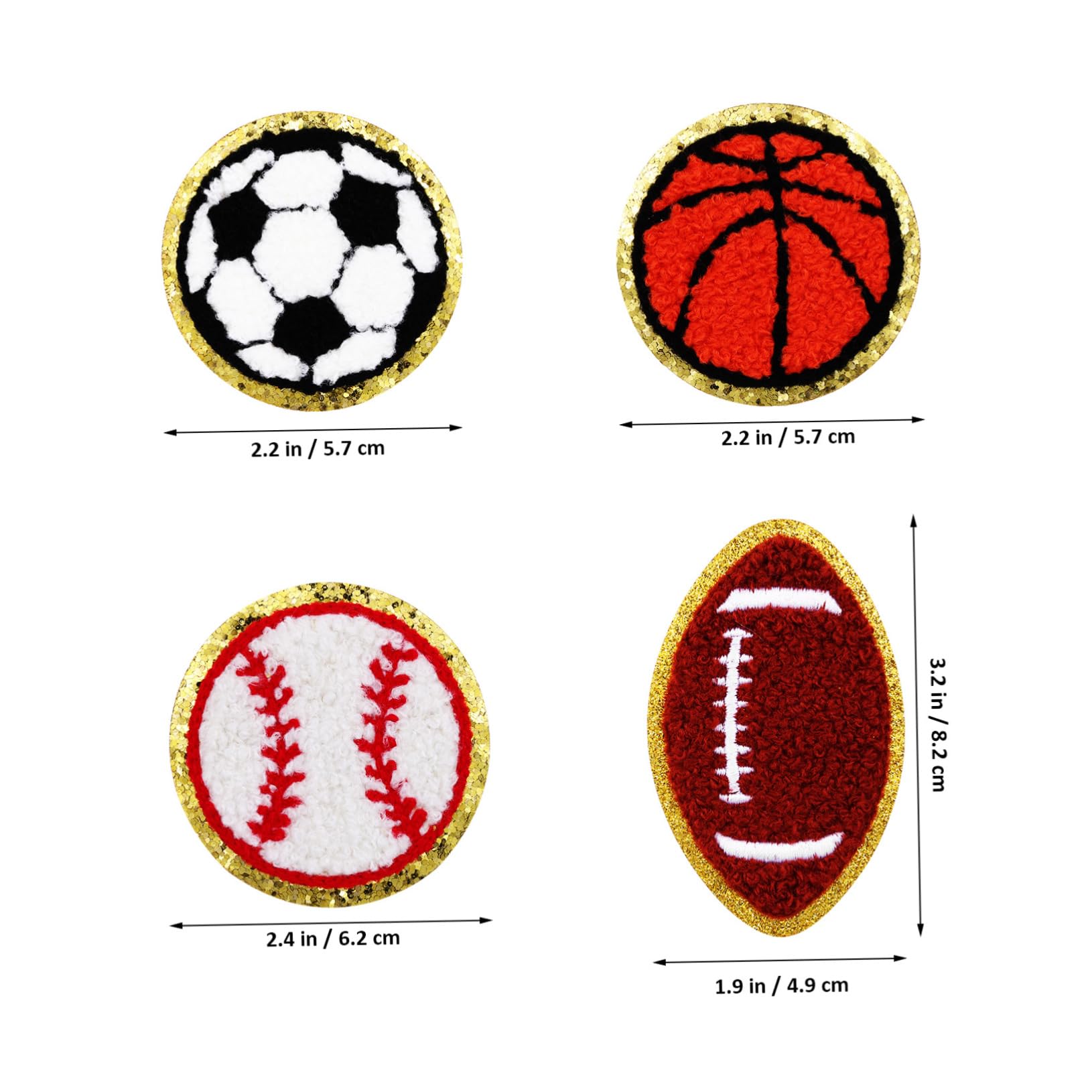 Tofficu 3 Series Parche De Tela Bordado Parches Bonitos Parches Para Pantalones De Corazón De Béisbol Parche Para Reparar Chaqueta Acolchada De Béisbol 20 piezas*3