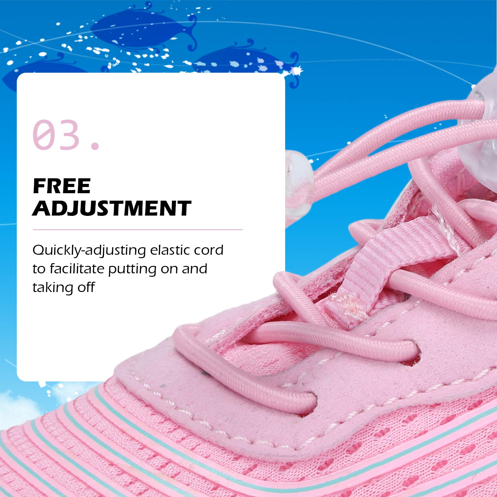 DimaiGlobal Scarpe da Immersione da Scoglio da Spiaggia Bambino Scarpe Barefoot Asciugatura Rapida Antiscivolo Outdoor Multisport Scarpe da Trail e Corsa 34EU Rosa