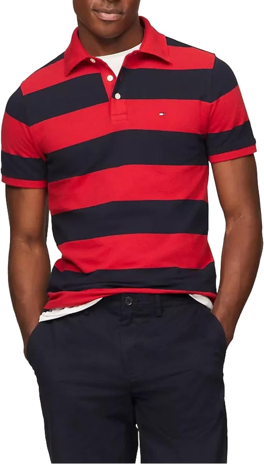 Rugby Jersey Firma Tommy Tommy Hilfiger Men's Short Sleeve Casual