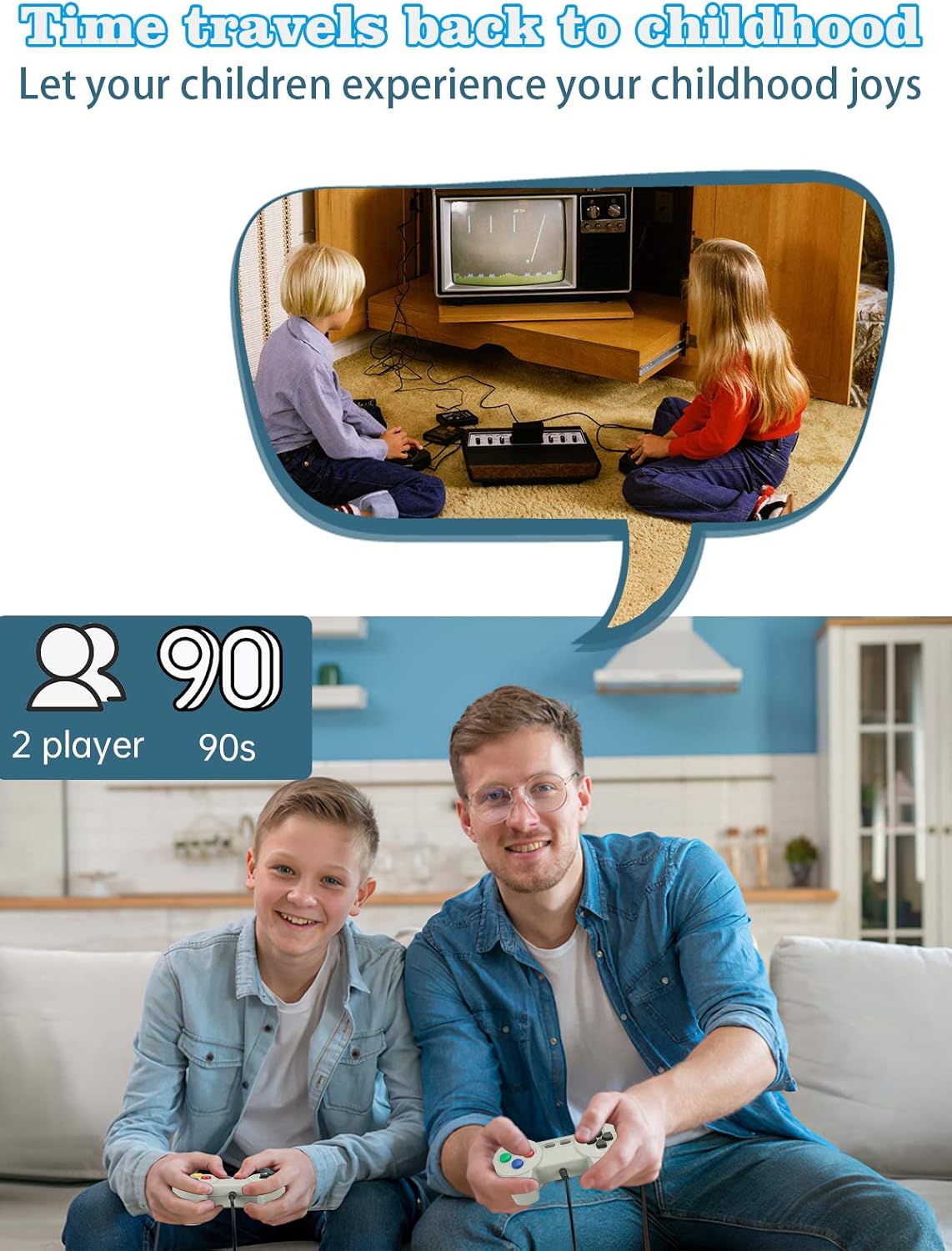 Fadist Retro Game Console, Built in 600 Games, Classic Video Game Console, with 2 Classic Controllers, AV Output Plug and Play Games Console, Ideal Gift for Kids, Adult, Friend, Lover : Toys & Games