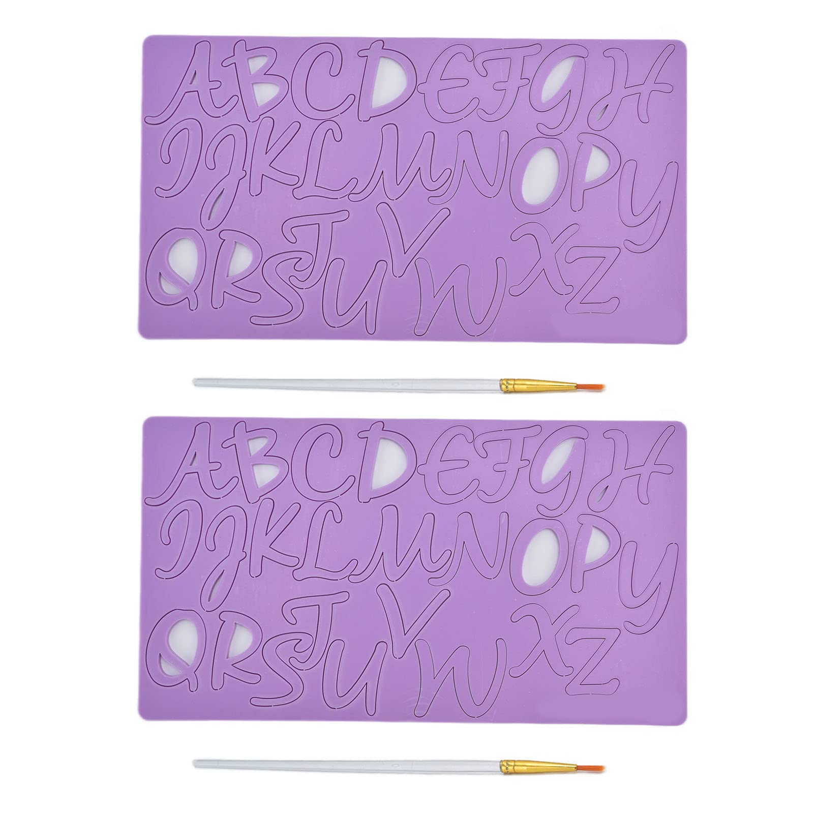 Moule à fondant en silicone alphabet A-Z pour gâteau d'anniversaire