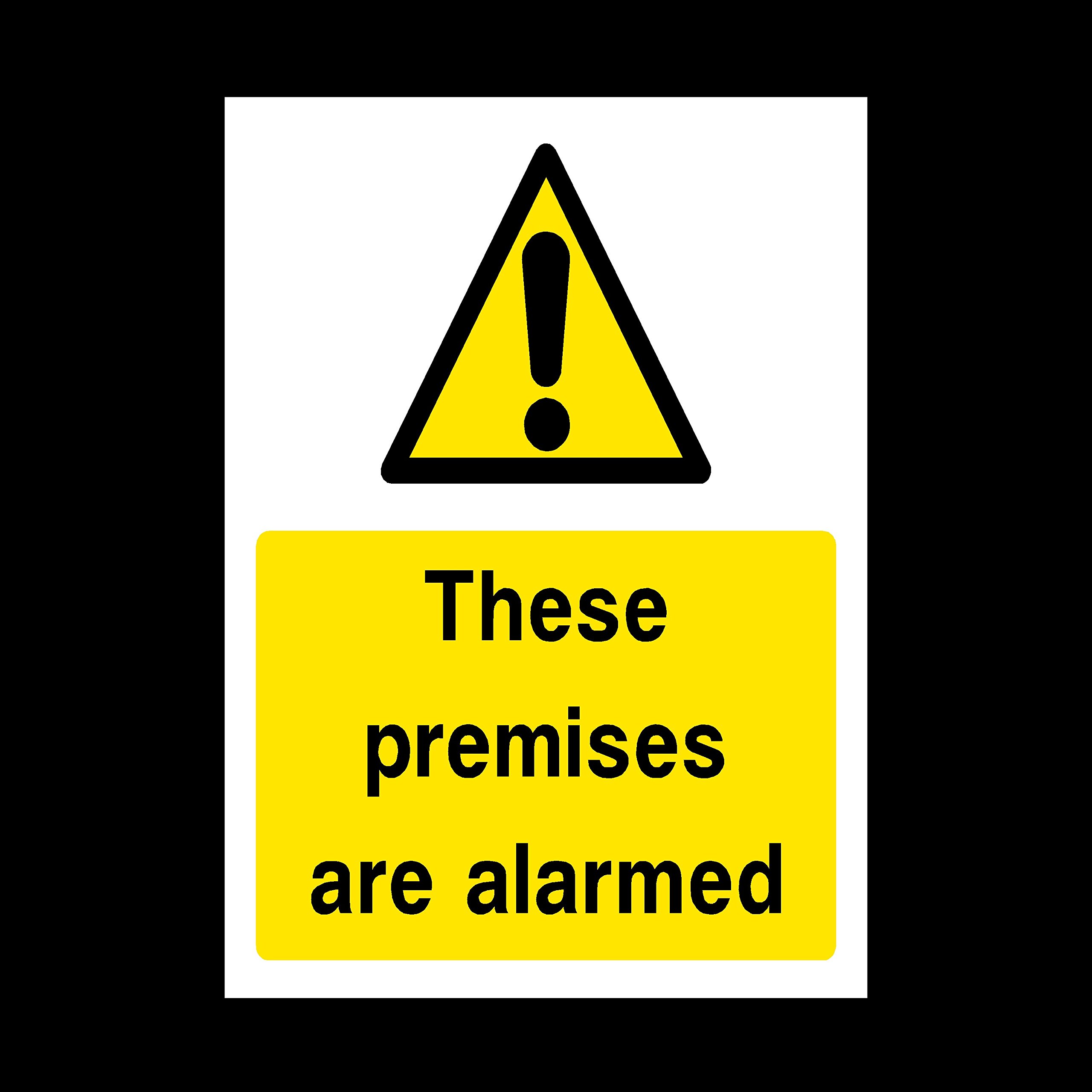 Ussp&S 5X These Premises Are Alarmed Sign - Self Adhesive Sticker - (A5) 150X200mm (S11)