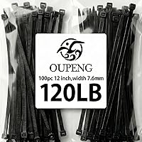 Vista 10 de Sujetacables negros de varios tamaños 4+6+8+10+12 pulgadas, 600 unidades, sujetacables de nailon de bloqueo automático multiusos, ataduras