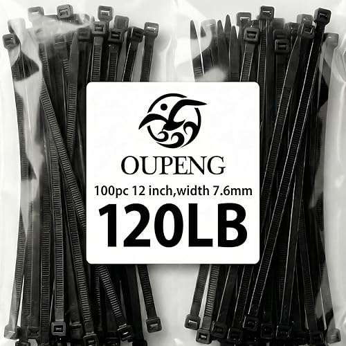 Miniatura 10 de Sujetacables negros de varios tamaños 4+6+8+10+12 pulgadas, 600 unidades, sujetacables de nailon de bloqueo automático multiusos, ataduras de