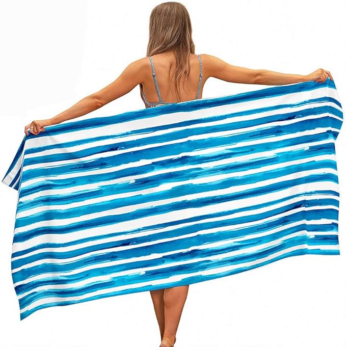 Surwin Beach Bath Towel, Microfibre Quick Dry Extra Large Lightweight