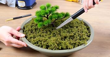 11 OZ Artificial Faux Green Moss for Crafts, Decorative Fake Moss Plant