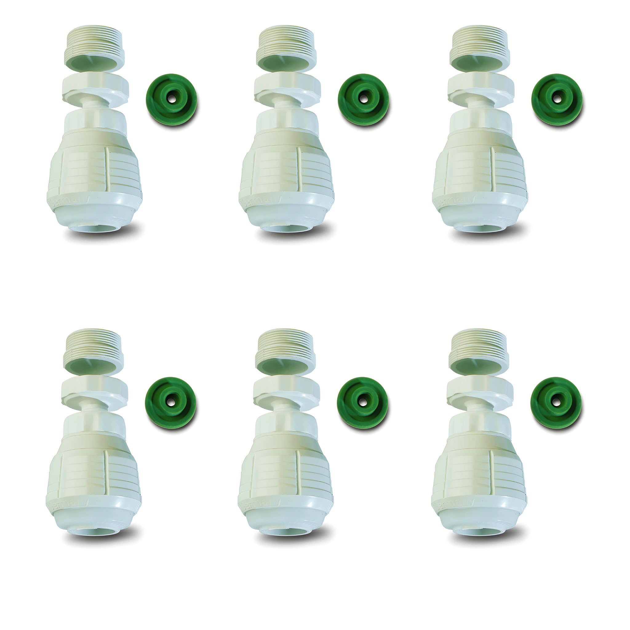 Bricoloco 360 obrotowy perlator do kranu z filtrem aeratora, ekonomizer wody, uniwersalny kuchnia i łazienka, gwint męski M-24x100 lub żeński H-22x100. (6)