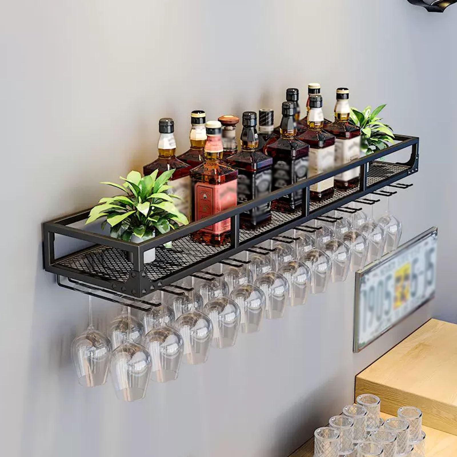 Wine Storage X-cosrack DIY 12 Bottles Wall Mounted Wine Rack