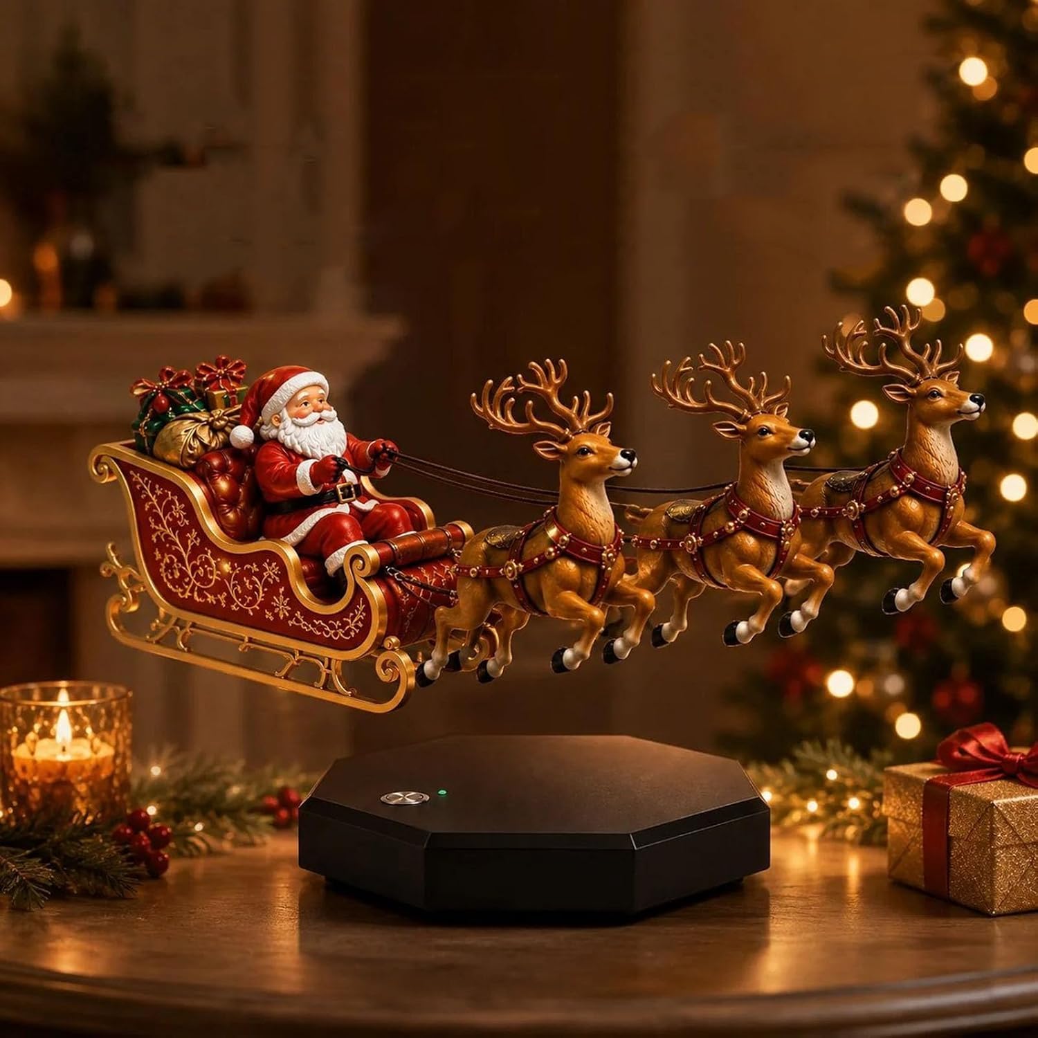 Trineo Flotante de Papá Noel, Trineo Volador de Papá Noel, levitación，1pc