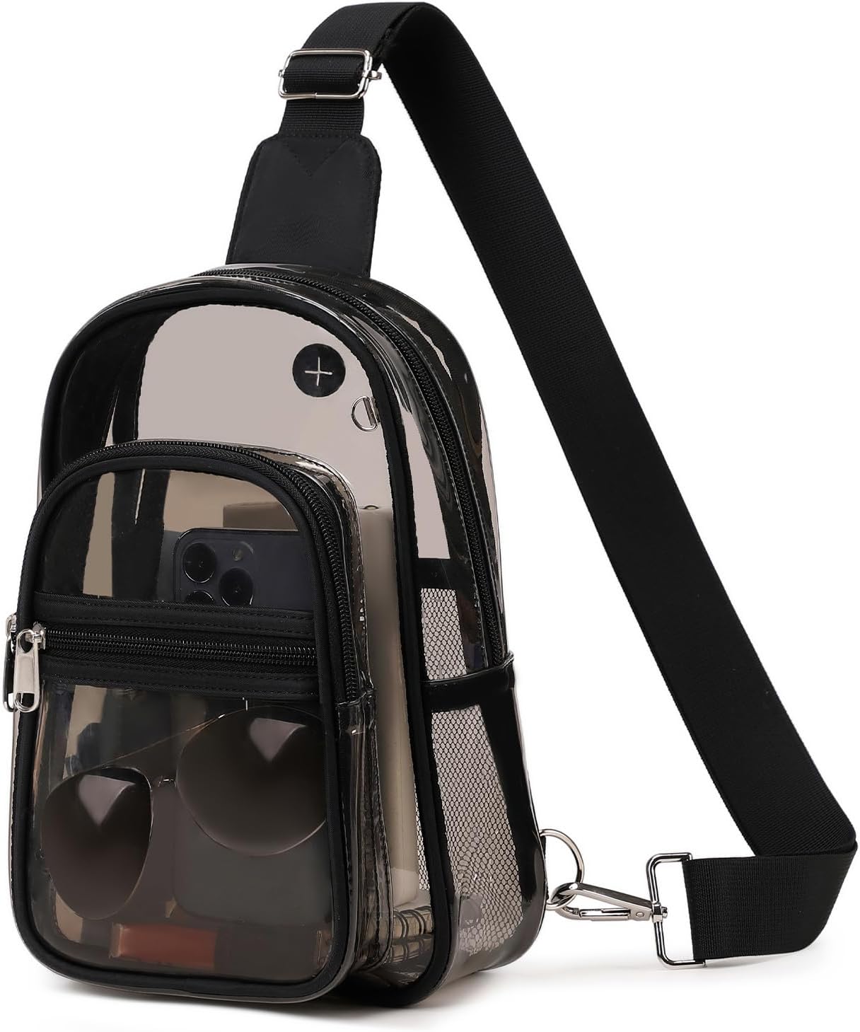 MOONBABY Clear Bag for Stadium Events, Clear Backpack Purse for Women Waterproof TPU Crossbody Fanny Pack | for Stadium Events, Waterproof, TPU