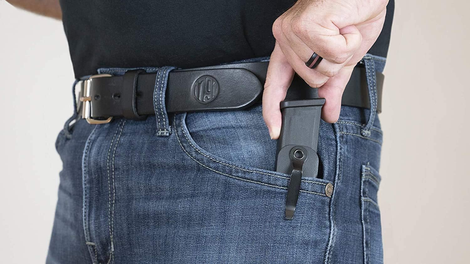 1791 GUNLEATHER SNAGMAG - 1911 Magazine Holster - Right Handed Concealed Mag Holster 1911-7, 8 and 10 Round, Sig P220 & Kimber Ultra Aegis II