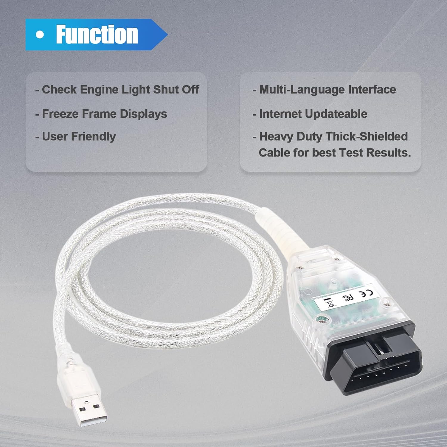 MINI VCI J2534 Cable for Toyota Lexus Scion Vehicles,OBD2 to USB J2534 Diagnostic & Reprogramming Tool Work with TIS Techstream Software V18 Version,OBD2 Scanner Compatible with Windows XP/7/10