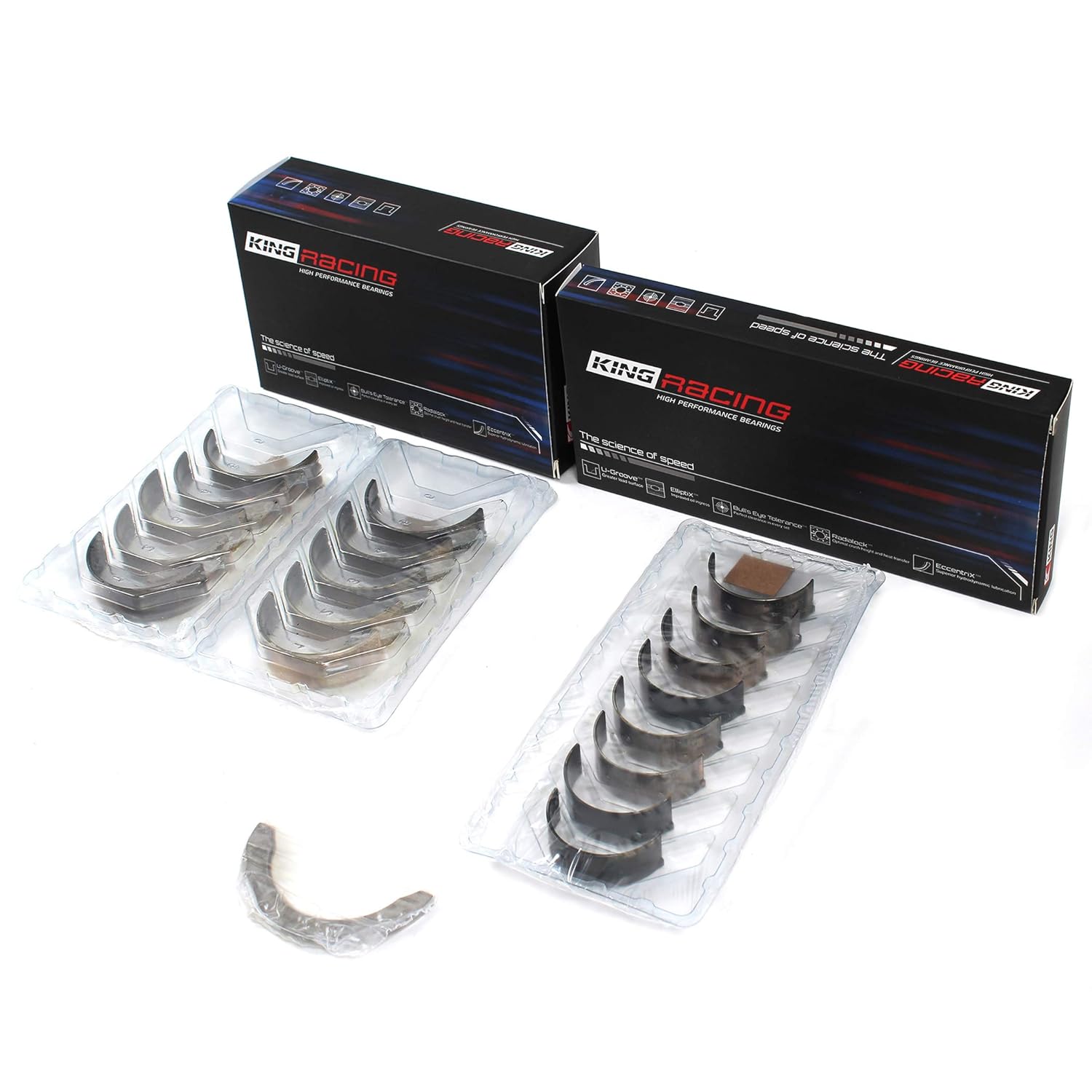 King "XP" Racing Performance Main Rod Engine Bearing Set Compatible/Replacement for 90 - 01 Acura / Honda 1.6L / 1.7L / 1.8L DOHC L4 16V, B16A B17A1 B18A1 B18B1