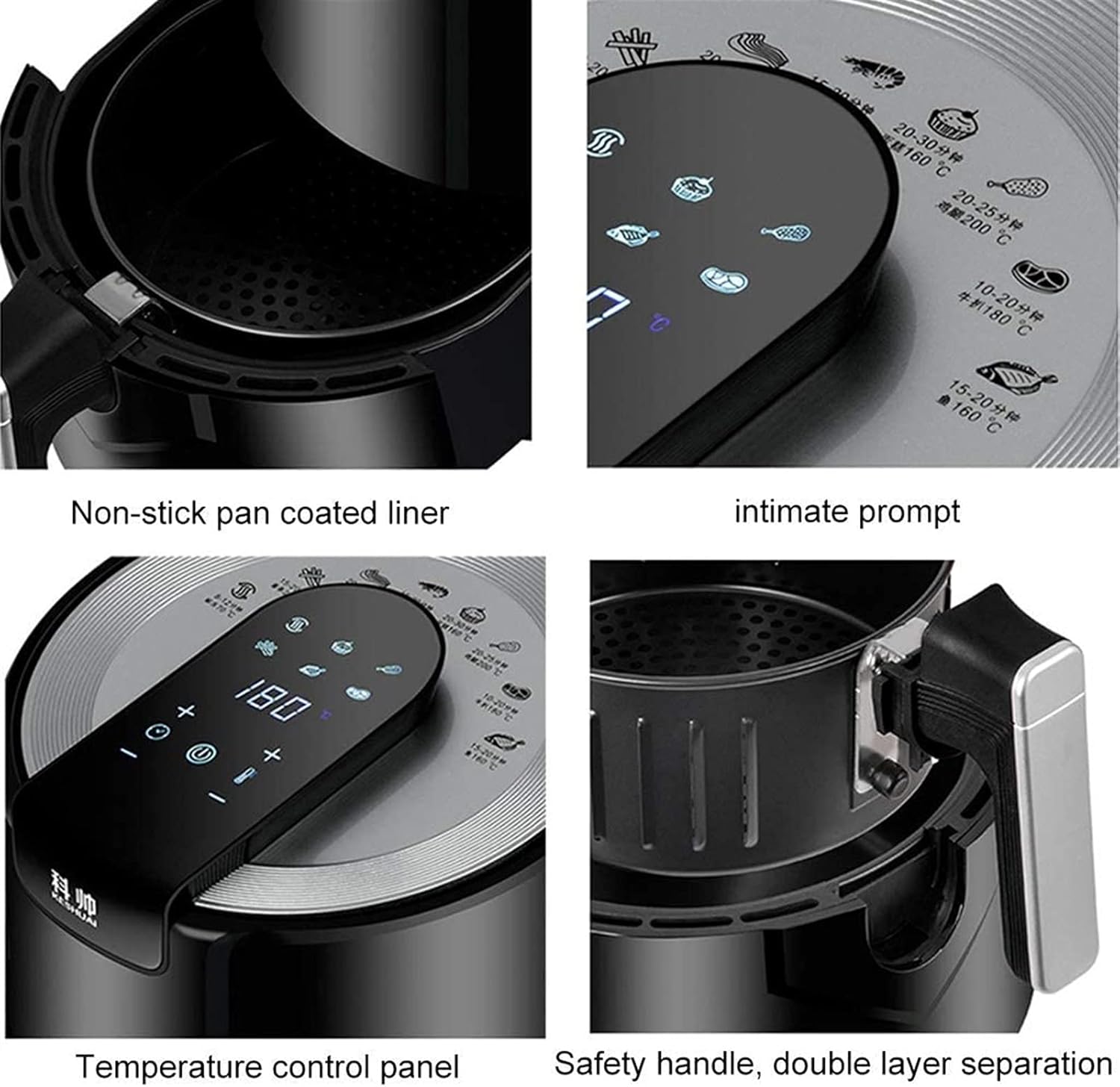 Air Fryer for Home Use 5.5 Litre Multifunctional Oil Free Air Fryer Digital Air Fryers Adjustable Temperature Control Smart Fries Machine Air Fryer, Oven, Baked Chicken Bread Pizza Fries (Onecolor ) 71fa8dU5mkS. AC SL1500