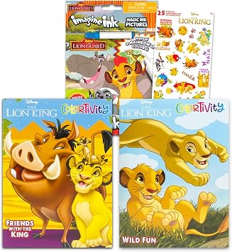 Lion Guard Coloring Book Bundle - Lion King Coloring Book Set with Stickers, More | Lion King Coloring Books for Kids Ages 4-8