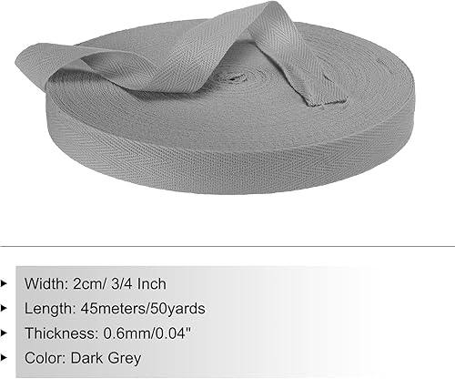 Vista 444 de PATIKIL Cinta de sarga de algodón de 3/4 pulgadas, 10 yardas, cinta de encuadernación al bies, cinta de espiga para costura, envoltura de regalos