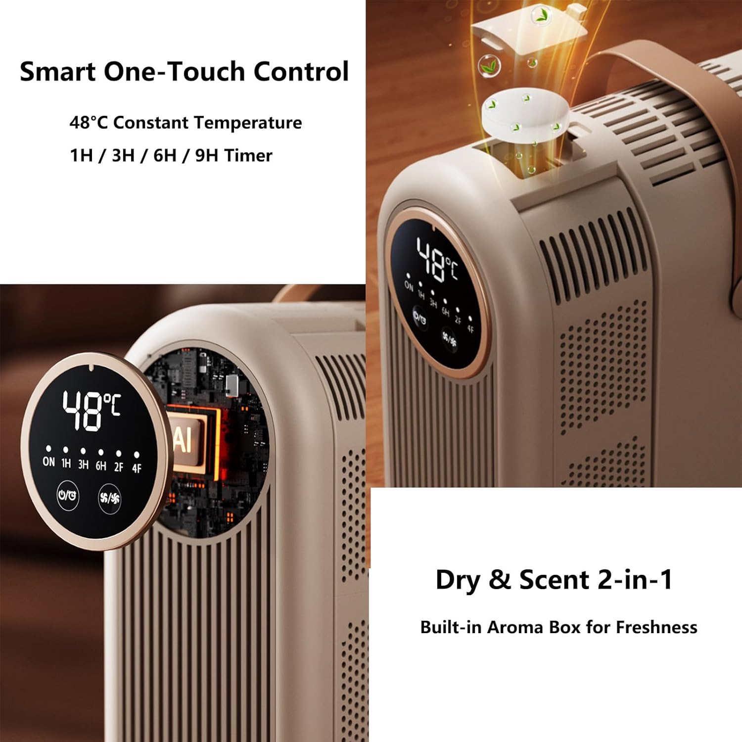 Volodya Portable Shoe Dryer and Boot Dryer Foldable Fast Drying Electric Footwear Care for Work Boots Sneakers Athletic Shoes Travel Gym Home Use