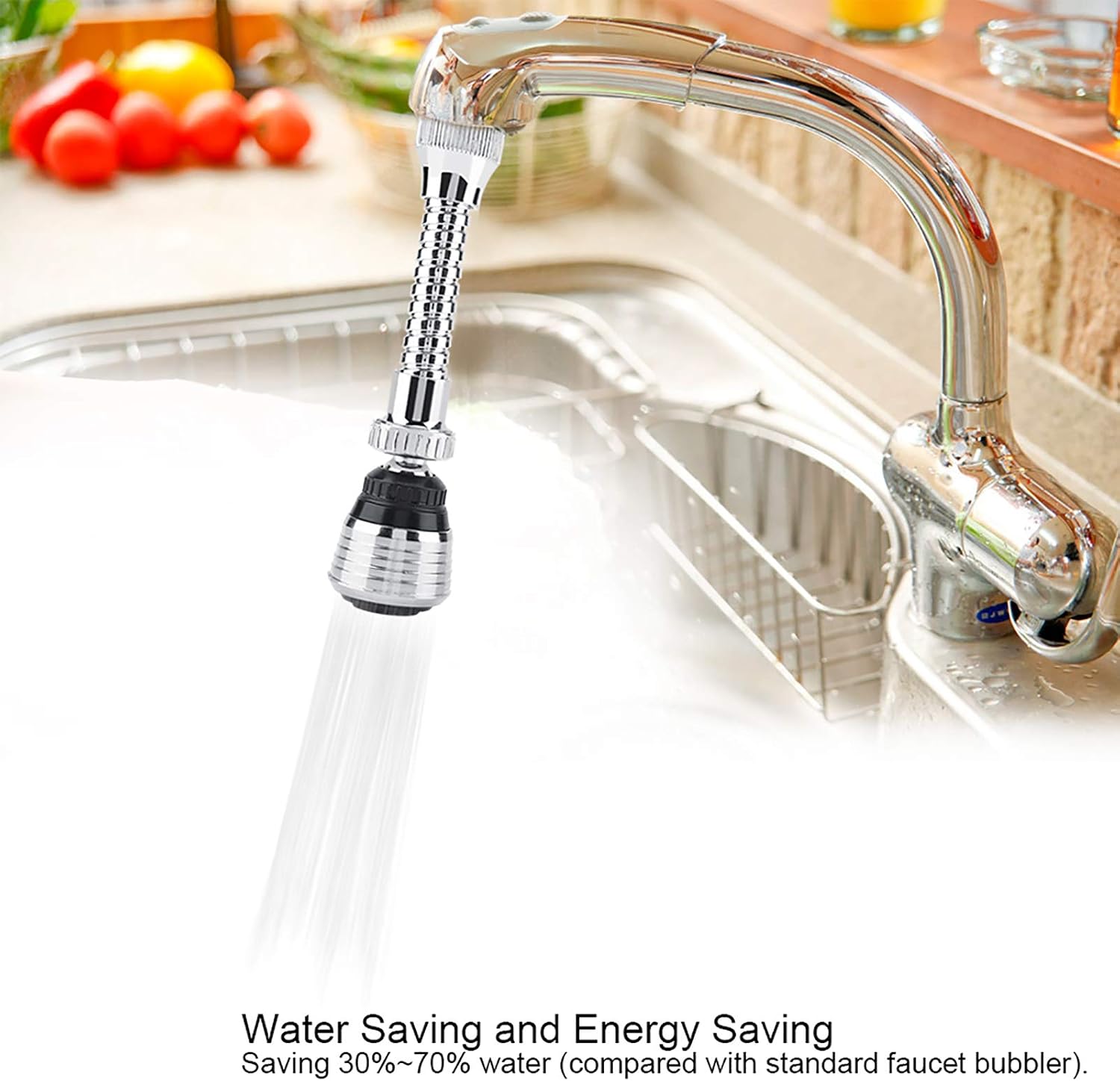 360 Degree Sink Faucet Aerator, for Home Kitchen Bathroom Sink Tap (with Movable Hose Adapter Attachments),High Pressure Bathtub Nozzle Rotate Replacement | (with Movable Hose Adapter Attachments), High Pressure Bathtub Nozzle Rotate Replacement